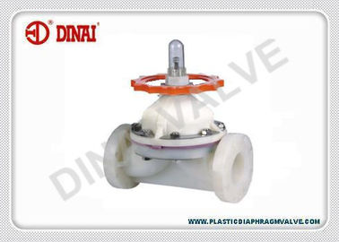 아사히 PTFE 소음 플랜지 연결, 위어 유형을 가진 플라스틱 격막 벨브