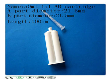 AB 접착제 카트리지, 50ml 1:1 이중 카트리지, 주사통 배럴