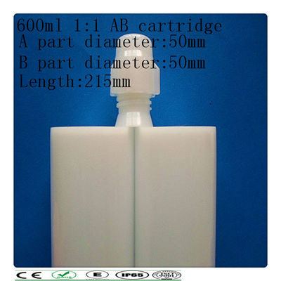 PE 이중 carcartridge, 600ml 2 분대 카트리지, 병렬 카트리지