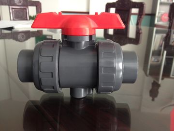CPVC 플랜지 공 벨브 손잡이 레버 1-1/4" (D40mm) ~ 5" (D140mm) 플라스틱 공 벨브
