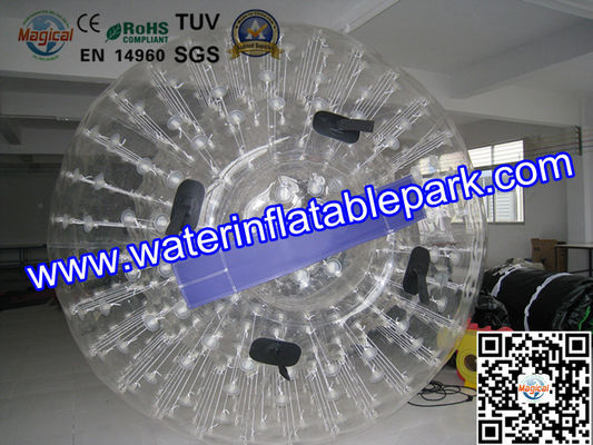 땅 Zorb 재미있은 상업적인 재미있는 팽창식 파란 공 3m x 2m
